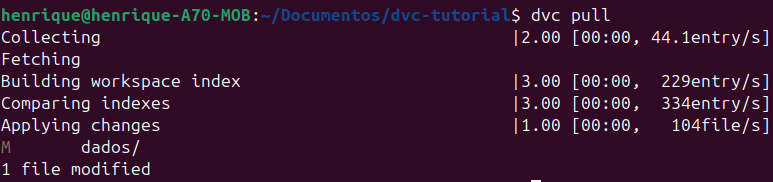 Status do download da primeira versão do arquivo csv que estava no armazenamento remoto